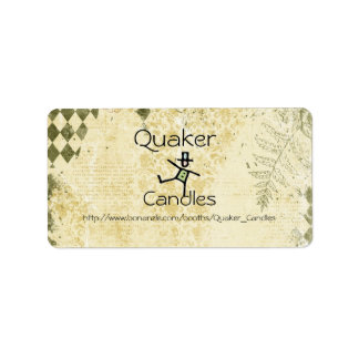 Étiquettes de bougie Quaker