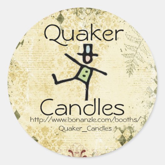 Étiquettes de bougie Quaker (Devant)