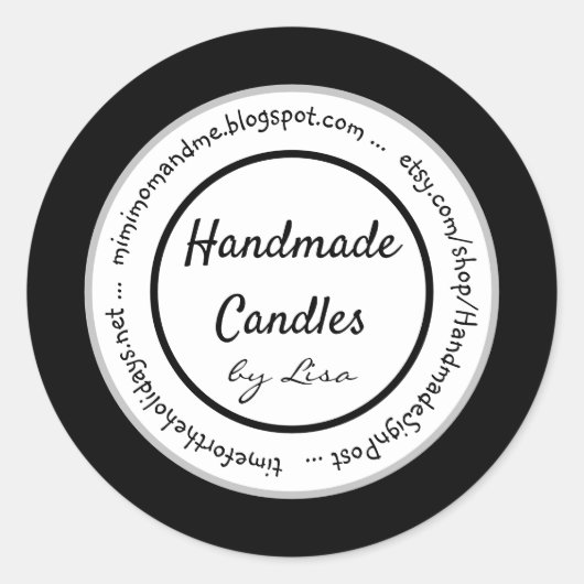 Étiquettes de bougies artisanales (Devant)