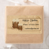 Étiquettes de bougies primitives (En situation)