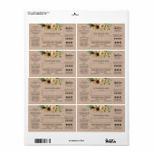 Étiquettes De Bougies Vierges Avec Un Thème De Pay (Feuille entière)