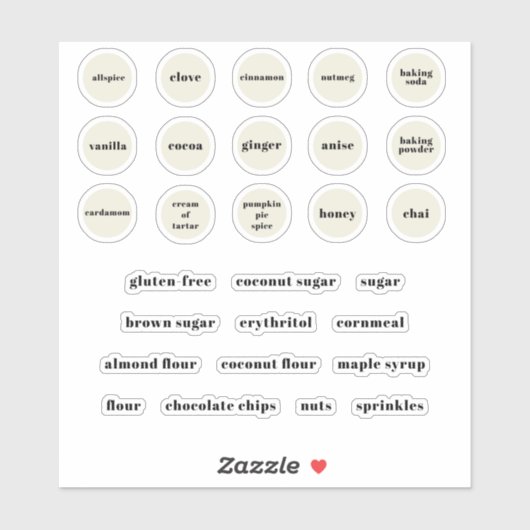 Étiquettes de boulangerie (Feuille)