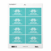 Étiquettes de boulangerie de Vacances, Aqua (Feuille entière)