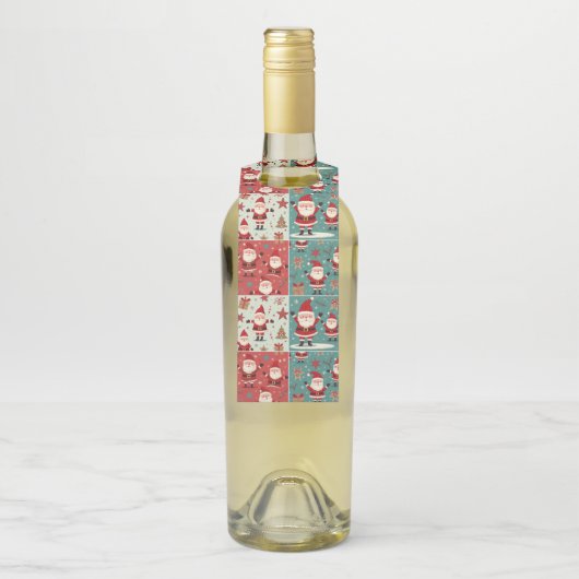 Étiquettes de bouteille avec motif de Père Noël de (Sur bouteille)