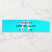 Étiquettes de bouteille de Baby shower bleu person (Étiquettes simples)