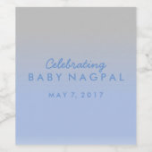 Étiquettes de bouteille de Baby shower en argent O (Étiquettes simples)