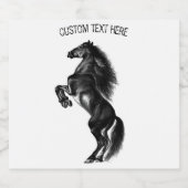 Étiquettes de bouteille de bière à cheval debout a (Étiquettes simples)