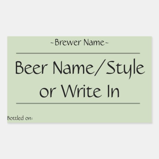 Étiquettes de bouteille de bière maison personnali (Devant)