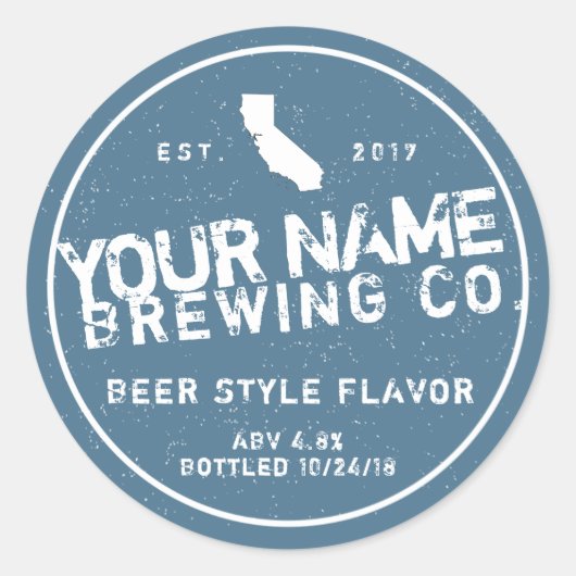 Étiquettes de bouteille de bière personnalisées (Devant)