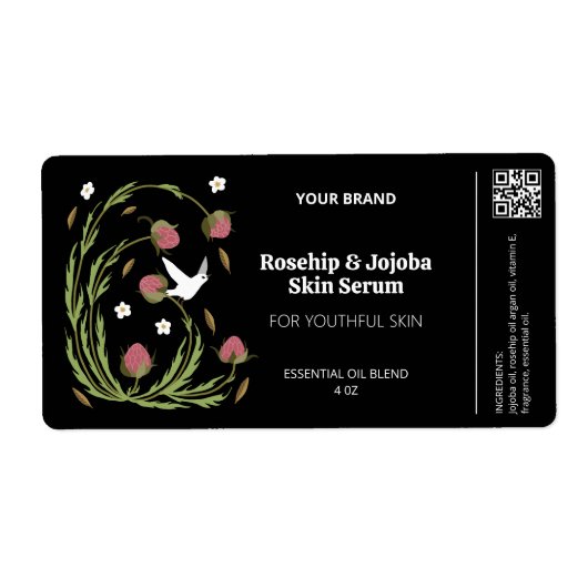 Étiquettes de bouteille de dropper de Botanique No (Devant)