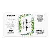 Étiquettes de bouteille de dropper naturel (Devant)