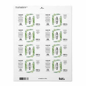 Étiquettes de bouteille de dropper naturel (Feuille entière)