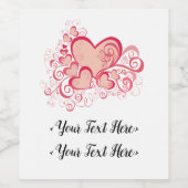 Étiquettes de bouteille de la Saint Valentin (Étiquettes simples)