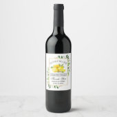 Étiquettes de bouteille de limoncello doré à l'aqu (Devant)