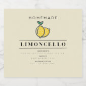 Étiquettes de bouteille de limoncello maison (Étiquettes simples)