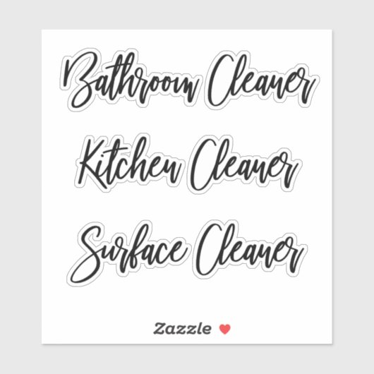 Étiquettes  de bouteille de nettoyage ménager (Feuille)