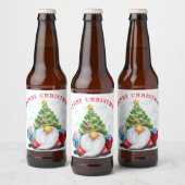 Étiquettes de bouteille de Noël Gnome (Bouteilles)