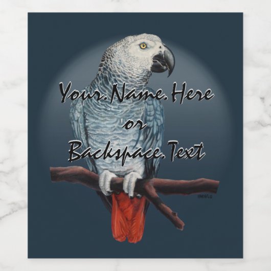 Étiquettes de bouteille de perroquet personnalisée (Étiquettes simples)