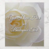 Étiquettes de bouteille de rose blanche personnali (Étiquettes simples)