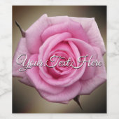 Étiquettes de bouteille de rose personnalisées  (Étiquettes simples)