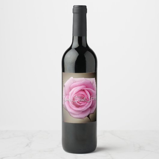 Étiquettes de bouteille de rose personnalisées  (Devant)