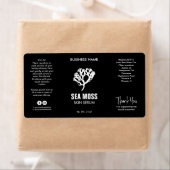 Étiquettes de bouteille de sèdre de mousse de mer (En situation)