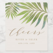 Étiquettes de bouteille de vin de mariage d'été sp (Étiquettes simples)