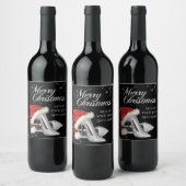 Étiquettes de bouteille de vin de Noël chaussure à (Bouteilles)
