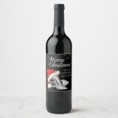 Étiquettes de bouteille de vin de Noël chaussure à (Devant)