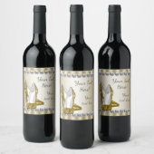Étiquettes de bouteille de vin en forme de chaussu (Bouteilles)
