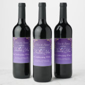Étiquettes De Bouteille De Vin, Fleurs Mauves Viol (Bouteilles)