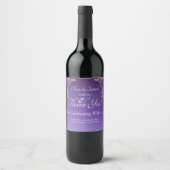 Étiquettes De Bouteille De Vin, Fleurs Mauves Viol (Devant)