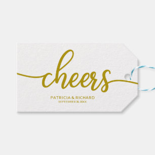 Étiquettes de bouteille de vin Gold Chic Calligrap