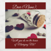 Étiquettes de bouteille de vin Marry Me (Étiquettes simples)