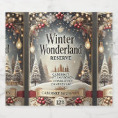 Étiquettes de bouteille de vin mousseux de Noël (4 (Étiquettes simples)