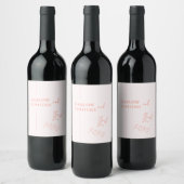Étiquettes de bouteille de vin rose (Bouteilles)