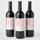 Étiquettes de bouteille de vin Rosé All Day (Bouteilles)