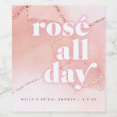 Étiquettes de bouteille de vin Rosé All Day (Étiquettes simples)