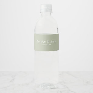 Étiquettes de bouteille d'eau à l'écriture manuscr