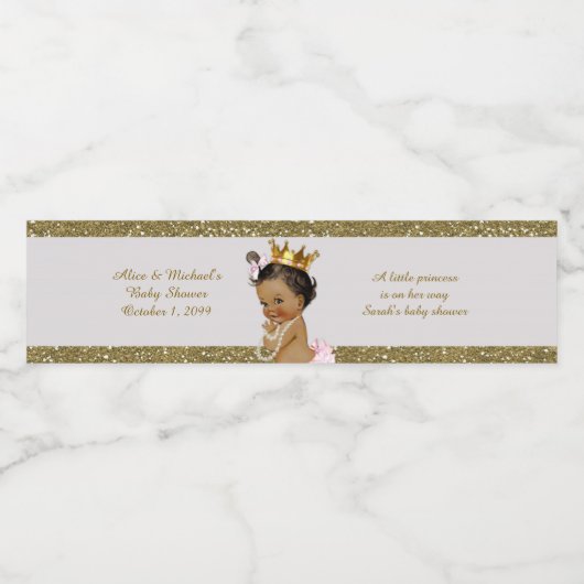 Étiquettes de bouteille d'eau, baby shower de Sara (Étiquettes simples)