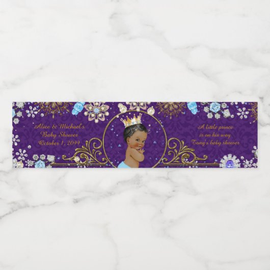 Étiquettes de bouteille d'eau, baby shower de Tony (Étiquettes simples)