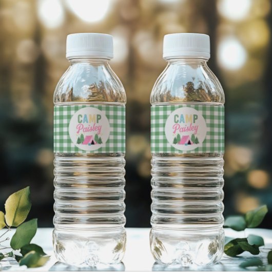 Étiquettes de bouteille d'eau de camping pour fill
