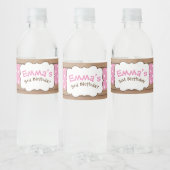 Étiquettes de bouteille d'eau de ferme, rose et ma (Bouteilles)