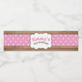 Étiquettes de bouteille d'eau de ferme, rose et ma (Étiquettes simples)