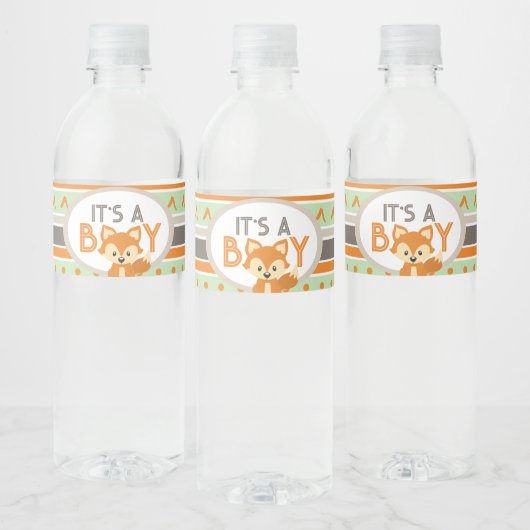 Étiquettes de bouteille d'eau de forêt renard C'es (Bouteilles)