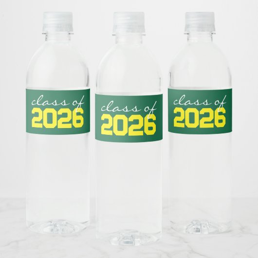 Étiquettes de bouteille d'eau de graduation verte (Bouteilles)