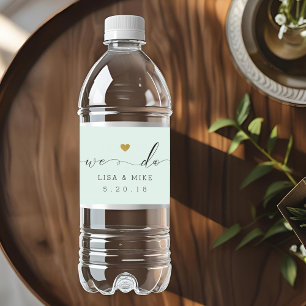 Étiquettes de bouteille d'eau de mariage Elegant S