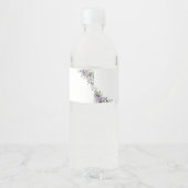 Étiquettes de Bouteille d'Eau de Mariage Fleurales (Dos)