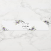 Étiquettes de Bouteille d'Eau de Mariage Fleurales (Étiquettes simples)
