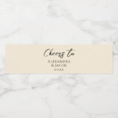 Étiquettes de bouteille d'eau de mariage Typograph (Étiquettes simples)